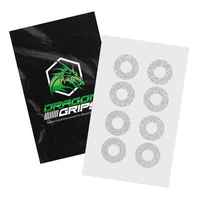 Dragon Grips RC Body Clip Hole Protectors, 8pcs, Clear PVC Stickers for 1/10 RC Crawler Body Shells, Stick-on Accessories that Prevent Clip Hole Damage and Cracking, Protect Custom-Painted Bodies