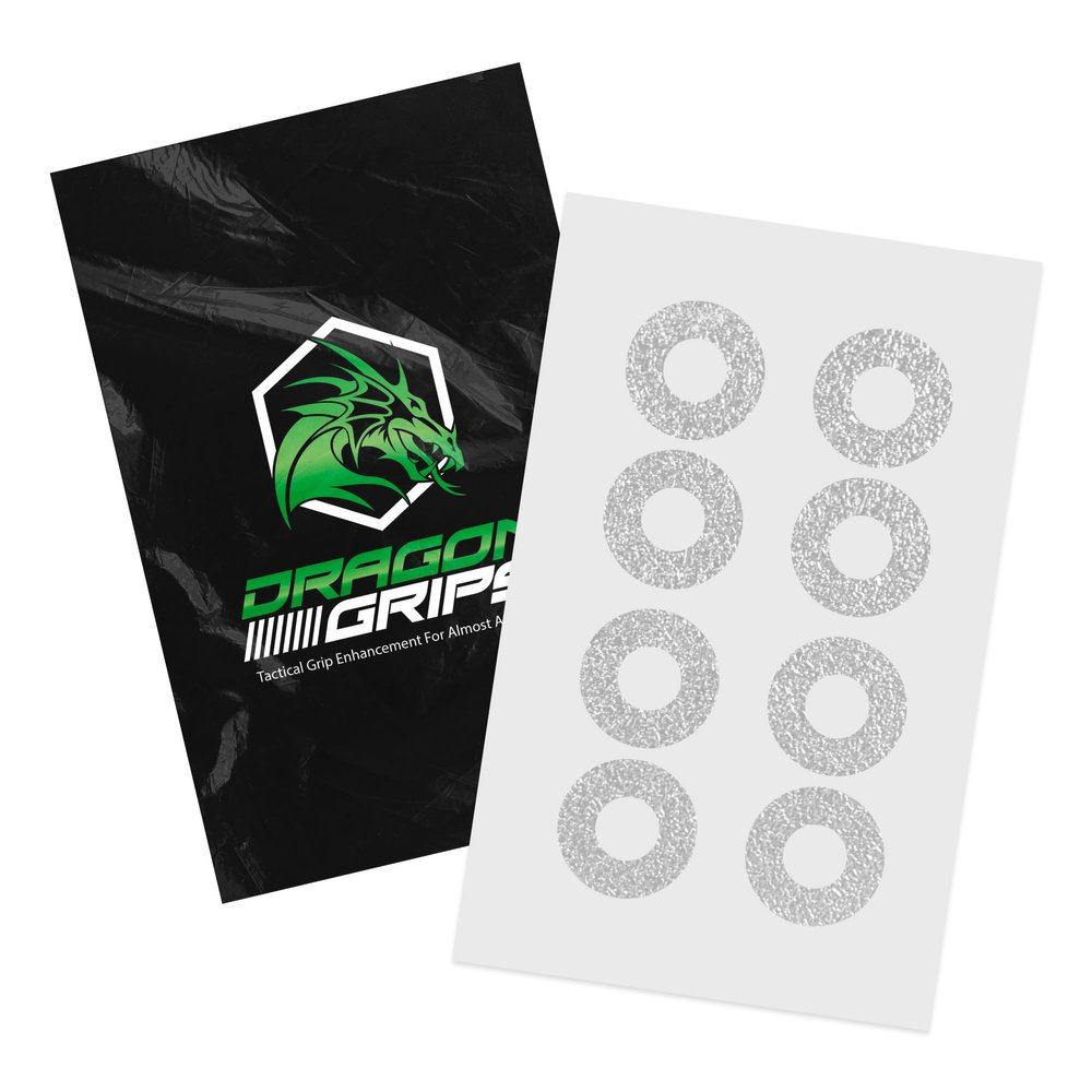 Dragon Grips RC Body Clip Hole Protectors, 8pcs, Clear PVC Stickers for 1/10 RC Crawler Body Shells, Stick-on Accessories that Prevent Clip Hole Damage and Cracking, Protect Custom-Painted Bodies