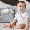 Pacifier Clips Silicone, 4-Pack Pacifier Holder Clip with Stylish Round Design and Adapter Ring for MAM Dummy, 100% Food Grade Silicone, Safe Essentials for Newborns Baby Boys and Girls view 2