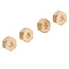 Alomejor RC Wheel Hex Adapters, Brass Material Sturdy Durable Easy Installation with Exquisite Workmanship, for Axial SCX10 III AXI03007 RC Cars (6mm) view 1