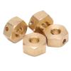 Alomejor RC Wheel Hex Adapters, Brass Material Sturdy Durable Easy Installation with Exquisite Workmanship, for Axial SCX10 III AXI03007 RC Cars (6mm) view 3