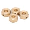 Alomejor RC Wheel Hex Adapters, Brass Material Sturdy Durable Easy Installation with Exquisite Workmanship, for Axial SCX10 III AXI03007 RC Cars (6mm) view 4
