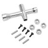 POENVFPO 4Pcs 12mm Wheel Hex Drive Hub Adapter, Aluminum Alloy RC Car Combiner Coupler with Pins Screws, for 1 10 Remote Control Car Replacement Parts (Green) view 4