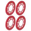 4pcs RC Beadlock Wheel Rim Ring, 1.9in Aluminum Alloy Replacement Ring for Axial SCX10 90046 and 1/10 RC Car, CNC - Machined Reusable Beadlock Rings with M2 (Red) view 3