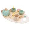 ToysCentral Basics Funny Wooden Tea Party Set Role Play Toy Suitable Size for Kids Over 36 Months Develop Language Skills view 3