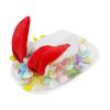 Bunny Ears Hat for Kids,Plush Easter Hat,Holiday Seasonal Western Headband,Bunny Cowboy Headwear for Girls Women Easter Party Costume Cosplay Wedding Birthday view 1