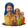 Personalized Portrait Nesting Dolls, Custom Photo Matryoshka Russian Dolls, Unique Gift for Family, Mom, Dad, Grandma, or Grandpa Perfect for Mothers Day, Fathers Day, Christmas, and Birthdays view 1