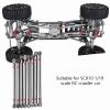 8Pcs Aluminium Alloy Link Rods for SCX10 1/10 Scale 313mm Wheelbase RC Crawler Car, Upgraded Metal Chassis Link Rod Set with Multiple Lengths for Axle Truss Installation (Blue Black) view 2