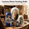Personalized Portrait Nesting Dolls, Custom Photo Matryoshka Russian Dolls, Unique Gift for Family, Mom, Dad, Grandma, or Grandpa Perfect for Mothers Day, Fathers Day, Christmas, and Birthdays view 2