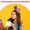 Alasum 2pcs Independence Day American Flag Bow Headbands Patriotic Hairbands for Women 4th of July Festival Party Accessories Hair Decoration view 3