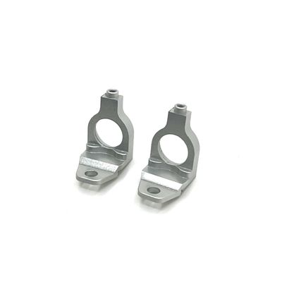 MIGHTY SCAPERS 2Pcs Metal Rear Gearbox Mount for 1/28 RC Drift Cars Upgrade Replacement Part Compatible with Q Racing Models(Silver)