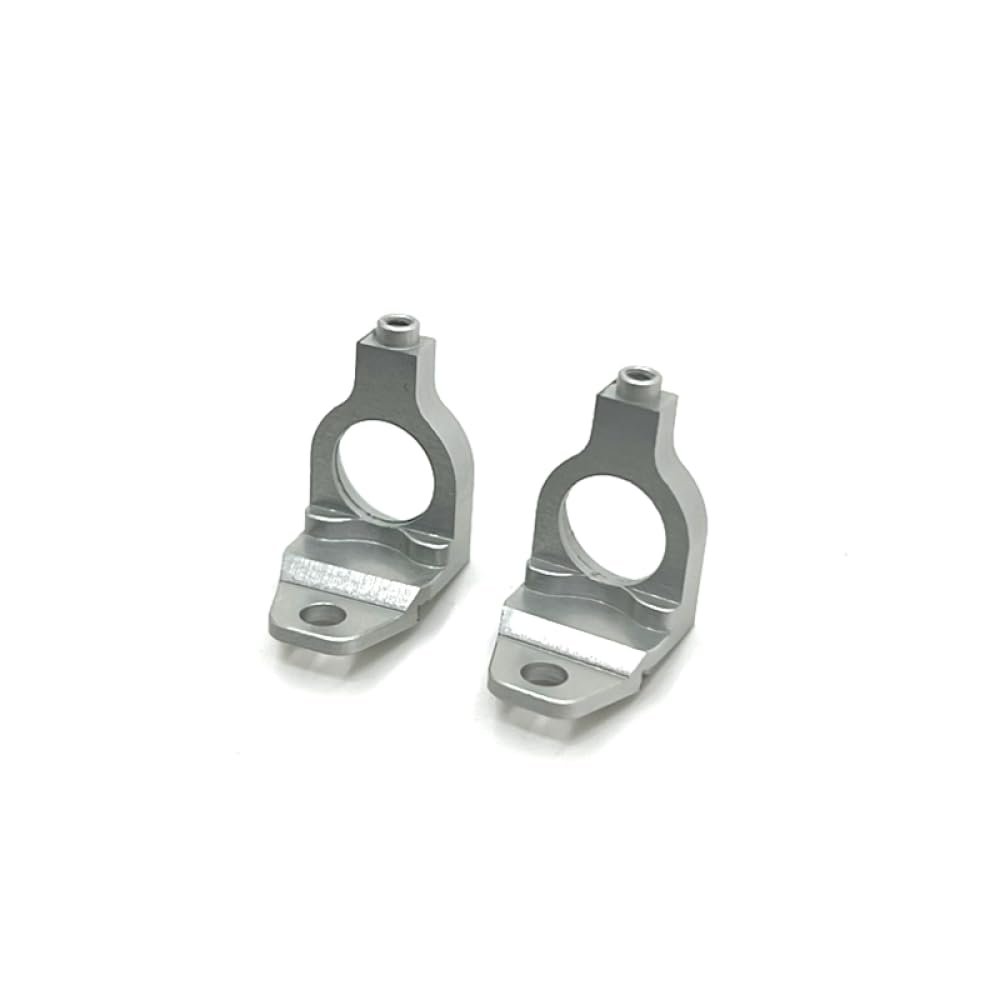 MIGHTY SCAPERS 2Pcs Metal Rear Gearbox Mount for 1/28 RC Drift Cars Upgrade Replacement Part Compatible with Q Racing Models(Silver)