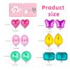 6 Pairs Colorful Clip on Drop Earrings Set for Children Toddler Wearing view 2