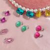 6 Pairs Colorful Clip on Drop Earrings Set for Children Toddler Wearing view 3