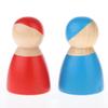TWTCZOZ A Set of Small Rainbow Dolls Colored Painted Mini view 4