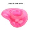 12pcs Heart Shape Reusable Inflatable Drink Holder, Pool Float Cup Holder for Swimming Pool, Inflatable Beverage Float with Stable Design for Summer Water Parties view 3