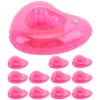 12pcs Heart Shape Reusable Inflatable Drink Holder, Pool Float Cup Holder for Swimming Pool, Inflatable Beverage Float with Stable Design for Summer Water Parties view 4
