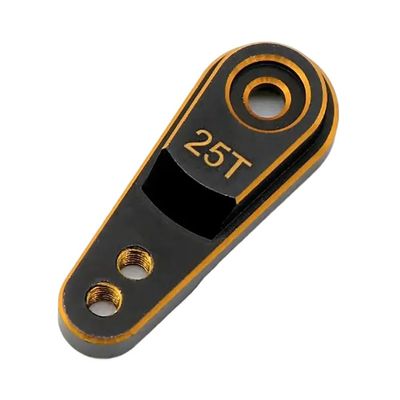 PDDSETorn RC 25T Metal Servo Arm Steering Horn for 1/10 Scale Crawlers Compatible with Futaba Savox Emax(Yellow)