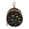 Animal Monkeys Dots Black Pattern Pacifier Holder Baby Pacifier Case Cute Paci Container Box Pouch with Clip Travel Baby Essentials 2.5" Diameter view 1