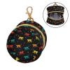 Animal Monkeys Dots Black Pattern Pacifier Holder Baby Pacifier Case Cute Paci Container Box Pouch with Clip Travel Baby Essentials 2.5" Diameter view 2