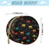 Animal Monkeys Dots Black Pattern Pacifier Holder Baby Pacifier Case Cute Paci Container Box Pouch with Clip Travel Baby Essentials 2.5" Diameter view 3