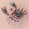 3D Metal Puzzles for Adults, 666PCS Mechanical Crab DIY Assembly Craft Model Kit, Poseable Steampunk Sculpture Desk Display Collectible (Pink) view 2