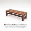 2Pcs Mini Bench, 1:12 Scale Mini Benches for Crafts, Tiny Wooden Furniture for Dollhouse Accessories and Model Scenes Dollhouse Bench Miniature Benches for Crafts view 4