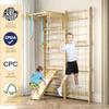 7-in-1 Swedish Ladder, Wooden Climbing Wall Ladder for Kids and Adults, Montessori Climber Playset with Pull-Up Bar, Indoor Climbing Gym, Kids Playground view 4