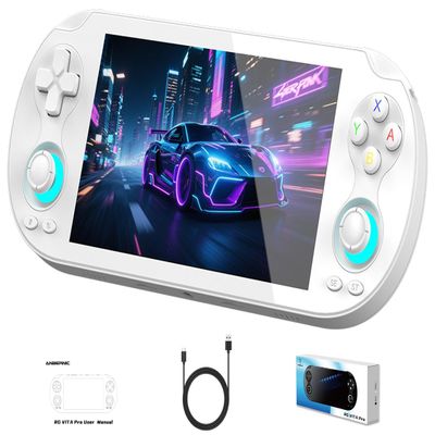 Anbernic RG VITA Pro Retro Handheld Game Console , RGVITA Pro Dual OS Android 14 and Linux System 5.5 Inch Touch Screen Support WiFi 6 Bluetooth 5.2 (White)