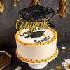 UXYOKM 1 Pack Graduation Cake Topper 2026 Glitter Congrats Graduation Decorations Cake Pick for Senior High School College - Black Gold view 2