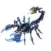 3D Metal Puzzles for Adults, Mechanical Scorpion DIY Assembly Craft Model Kit, Poseable Insect Sculpture Desk Decor Collectible (200+PCS/Blue & Black) view 1