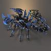 3D Metal Puzzles for Adults, Mechanical Scorpion DIY Assembly Craft Model Kit, Poseable Insect Sculpture Desk Decor Collectible (200+PCS/Blue & Black) view 2