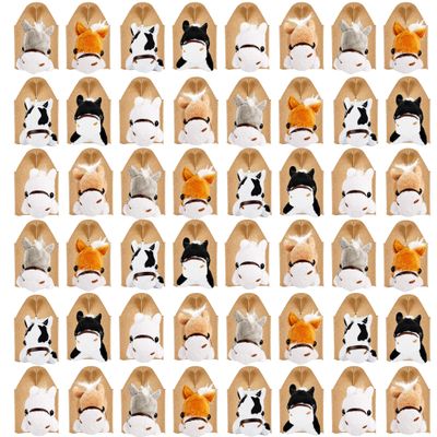 Flahard 96 Pcs Horse Party Favor Include 48 Mini Stuffed Horse Animals Horse Animals and 48 Foldable Kraft Boxes for Adopt a Horse Party Favors Farm Party Goodie Bag Fillers