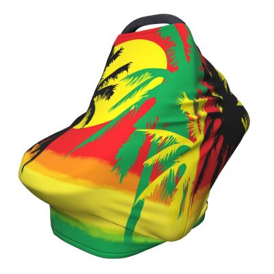 Rasta Palm Tree Baby Car Seat, Rain Shelter, Multifunctional Nursing Cover for Newborns, Mother Care, Breastfeeding