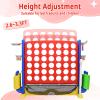 HAPPYMATY Giant 4-in-A Row Connect Game Set, Height Adjust Jumbo Yard Game for Kids & Adults w/Mesh Catching Bag, Basketball Hoop, Ring Toss & Mini Golf, Family Party 4-to-Score Indoor/Outdoor Games view 4