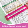 ADLABLD 4Pcs Mahjong Line Finder, Beginner Mahjong Line Reader for Mah Jongg Accessories, Bright Acrylic Mahjongs Ruler Marker Strips for Mah Jongg Gifts for Mahjongs Beginner Players view 3
