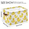 CWUPZAY Rubber Ducks Storage Basket Canvas Fabric Collapsible Storage Bins Box Organizer Waterproof for Home Bedrooms 1 Pack view 4