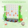 HAPPYMATY Giant 4-in-A Row Connect Game Set, Height Adjust Jumbo Yard Game for Kids & Adults w/Mesh Catching Bag, Basketball Hoop, Ring Toss & Mini Golf, Family Party 4-to-Score Indoor/Outdoor Games view 3