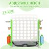 HAPPYMATY Giant 4-in-A Row Connect Game Set, Height Adjust Jumbo Yard Game for Kids & Adults w/Mesh Catching Bag, Basketball Hoop, Ring Toss & Mini Golf, Family Party 4-to-Score Indoor/Outdoor Games view 4