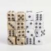 20PCS Acrylic Dice Set, 16mm Standard Size Bulk Game Dice, White & Ivory Marble Style with Unique Double Circle Dot Pattern, for Board Games, Party Games view 1