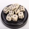 20PCS Acrylic Dice Set, 16mm Standard Size Bulk Game Dice, White & Ivory Marble Style with Unique Double Circle Dot Pattern, for Board Games, Party Games view 2