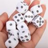 20PCS Acrylic Dice Set, 16mm Standard Size Bulk Game Dice, White & Ivory Marble Style with Unique Double Circle Dot Pattern, for Board Games, Party Games view 4