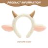 AwnsIMfreien Sheep Headband, Lamb Ears Headband, Cute Sheep with Ear Horn Decorative Hair Ornament Female Plush Cartoon Headwear for Adults Kids, Ears view 2