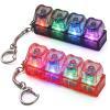 2 Pcs Keyboard Fidget Toy Light Up, Heart Shape Clicker Keyboard Fidget Keychain, Black Red 4-in-1 Loud Stress Relief Fidget Keyboard for Adult Anxiety Decompression view 1