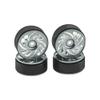 Aluminum 0.7" Beadlock Wheel, Brass Outside Ring for SCX30 Cars 4pcs/Set (Grey) view 1