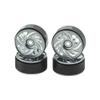 Aluminum 0.7" Beadlock Wheel, Brass Outside Ring for SCX30 Cars 4pcs/Set (Grey) view 2