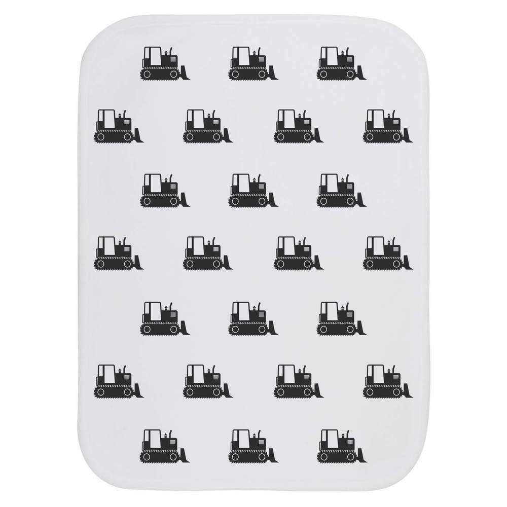 Azeeda 'Bulldozer Silhouette' Baby Burp/Wash Cloth (BC00040523)