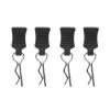 Fesjoy HighQuality Body Shell Clip Pin Set for RC Car, Simple Installation, Exquisite Workmanship, Suitable for 1/8 1/10 /12 RC Car Enthusiasts, 4 X Fixing Bracket, 4 X Body Shell Clip Pin (Black) view 1