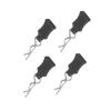 Fesjoy HighQuality Body Shell Clip Pin Set for RC Car, Simple Installation, Exquisite Workmanship, Suitable for 1/8 1/10 /12 RC Car Enthusiasts, 4 X Fixing Bracket, 4 X Body Shell Clip Pin (Black) view 3