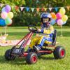 Costzon Pedal Go Kart, 4 Wheel Ride on Toy Pedal Car with Adjustable Seat, Forward/Backward & Handbrake, Outdoor Bicycle Go Cart with Wear-Resistant Wheels, Gift for Boys and Girls (Red) view 3